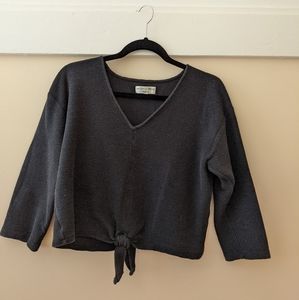 Madewell cropped black shirt